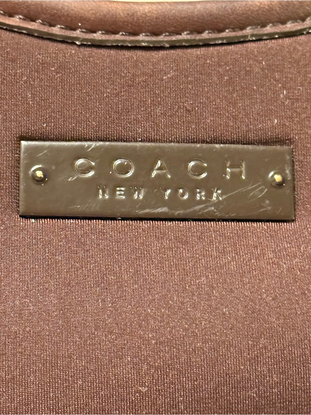 Coach Brown Mini Ergo Neoprene with Leather trim Vintage 1998 - Picture 4 of 7